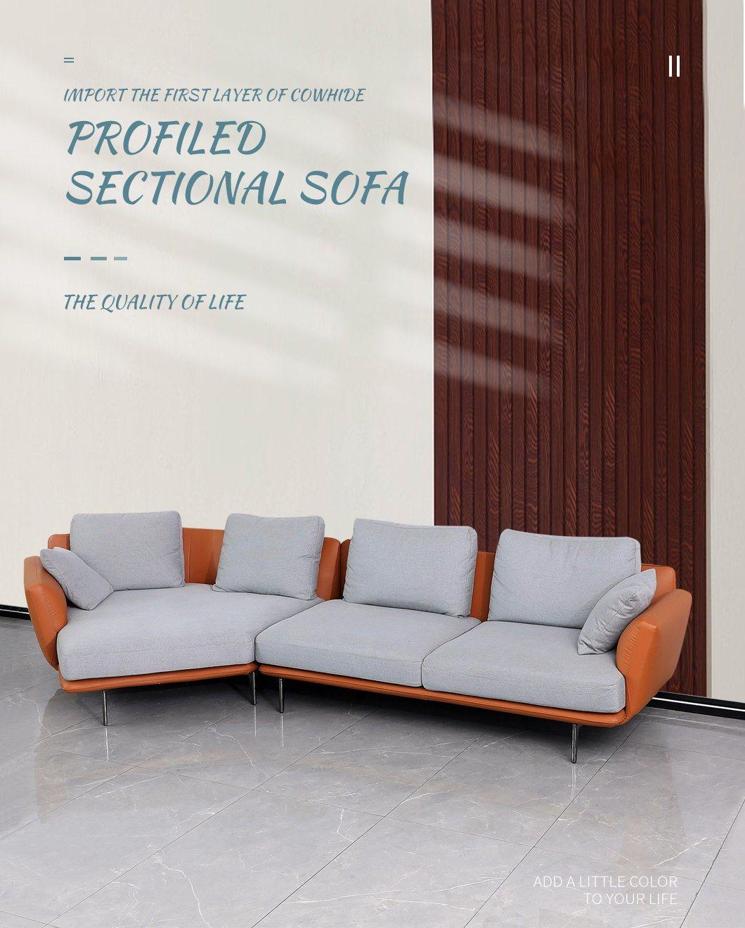 Hot Selling U Shaped Modern Home Furniture Living Room Sectional Fabric Sofa