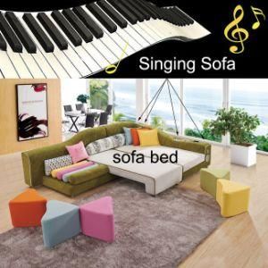 Colorful Fabric Sofa with Sofa Bed Function and Music System 821