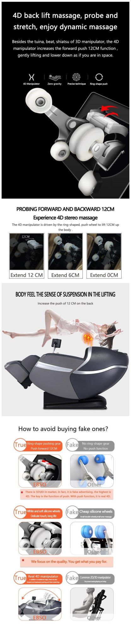 Prevailing Gaming 3D Music Display Massage Sofa with Roller Ball