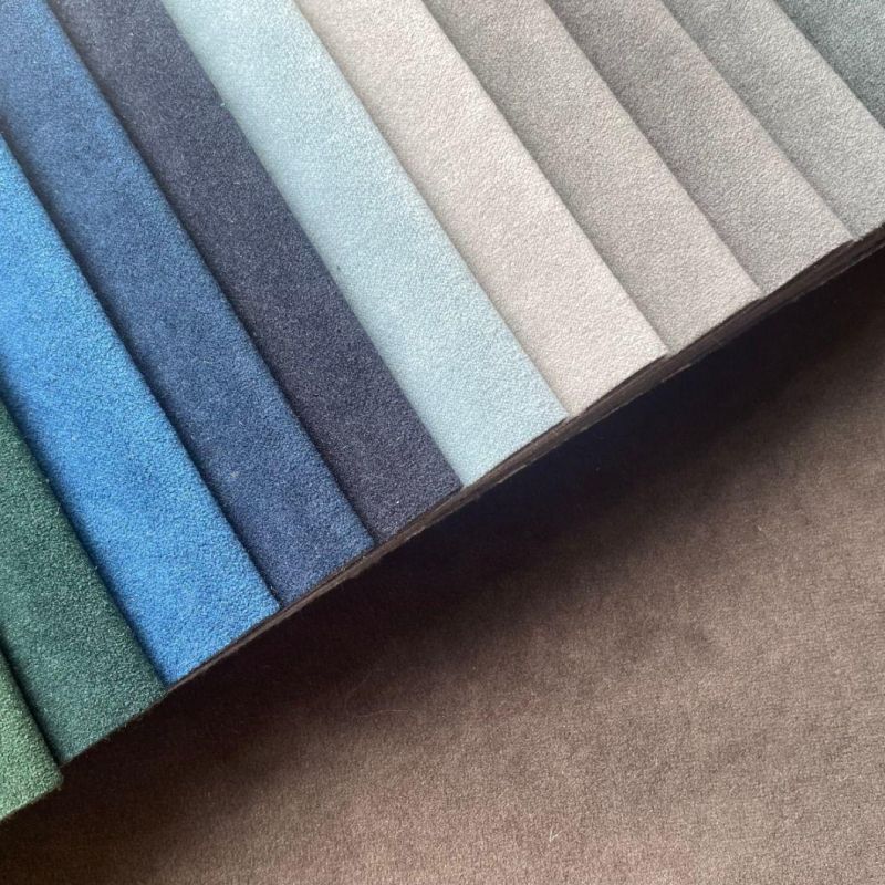 New Arrival New Style Solid Super Soft Velvet Fabric Sofa Fabric Upholstery Cloth Decorative Material (WH019)