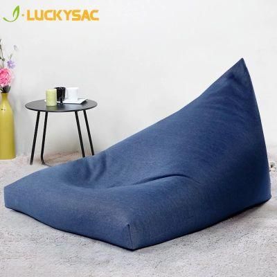 Denim Fabric Triangle Bean Bag