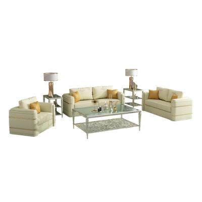 Foshan Factory Modern Home Design Furniture Set Wood Frame Leather Fabric Sofa