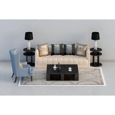 Hotel Living Room Furniture Three Two Single Sofa Set with Coffee Table