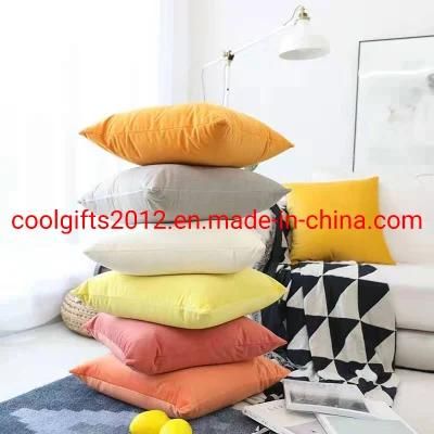 High Quality Velvet Solid Color Pillow Cushion Cover for Sofa Home