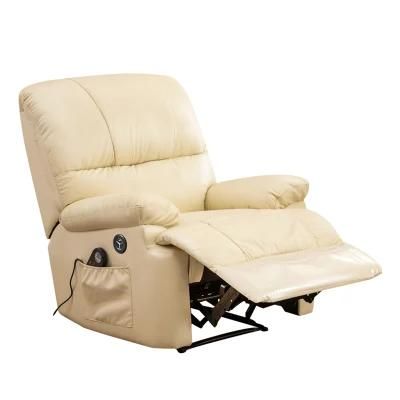 Home Theater Chair PU Leather Manual Recliner Sofa with Cup Holder
