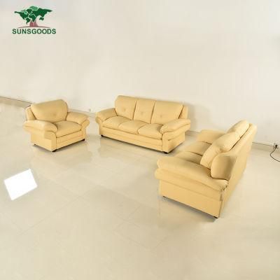 Foshan Modern Home Furniture 3 Seat Couch Living Room Fabric/Leather Sofa