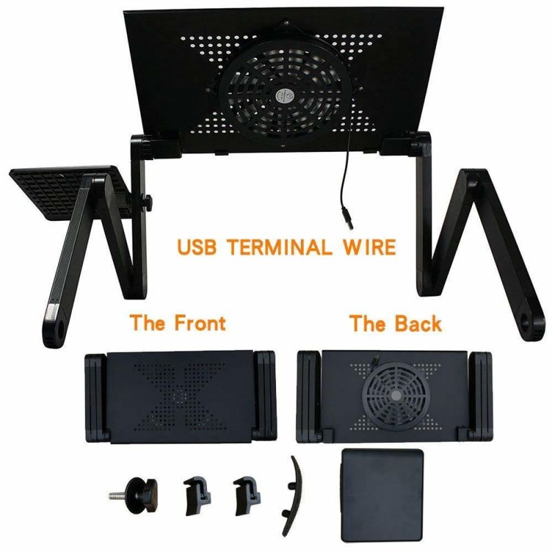 Portable Laptop Stand Table for Bed Sofa Folding Notebook Desk with Mouse Pad for Home Office Computer Desk