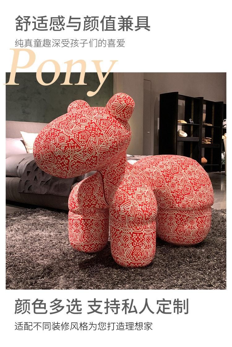 Pony Creative Chair Children′s Toy Seat Cartoon Animal Stool Sofa Chair