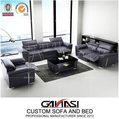 New Design Living Room Real Leather Sofa Set Motorised Recliner