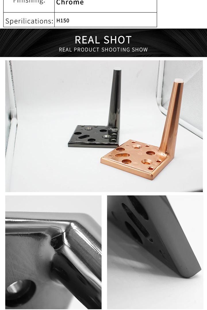 Modern Furniture Hardware Design Zinc Alloy Long Couch Sofa Legs