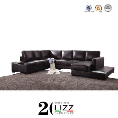 Modular Office Furniture Set Leather Sectional Corner Sofa