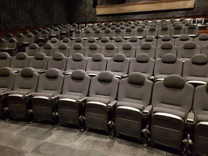Push Back Multiplex Leather Luxury Movie Cinema Auditorium Theater Sofa