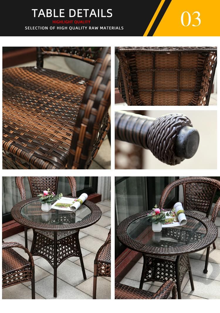 Modern Rattan Woven Sofa Set/Outdoor Furniture for Balcony