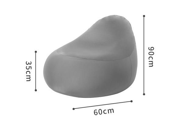 Grey High Elastic Bean Bag Pod Cover Cloud Pod Moon Shape Sofa Bed