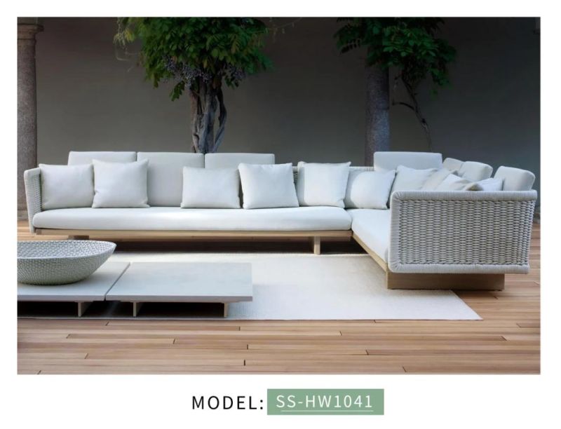 Modern Luxury Leisure Round Outdoor Garden Furniture Rattan 4 Seater Sofa Sets Patio Furniture