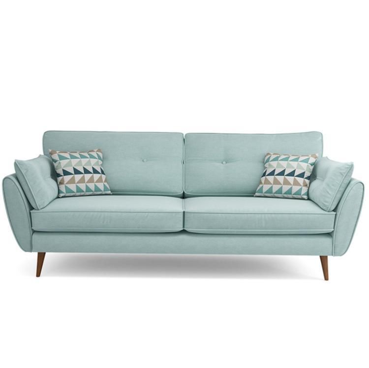 Chesterfield Modern Design Leathaire Wood Frame Living Room Sofa with Latex Seat