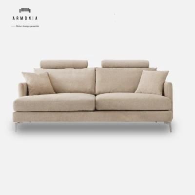 Iron Legs Sofa with Sponge L Shape Furniture Sofa