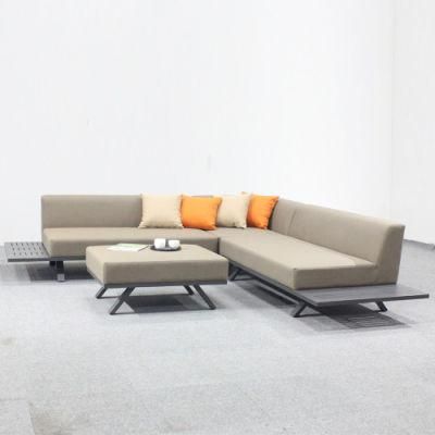 Outdoor Garden Aluminium Frame Fabric Sectional Sofa Furniture