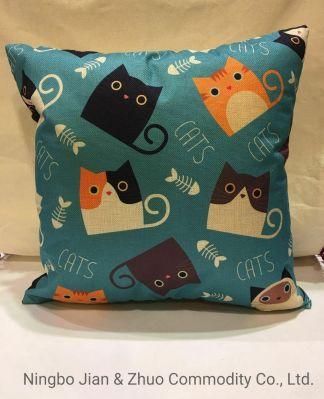 Custom Polyester Digital Printing Cat Pillow Cushion