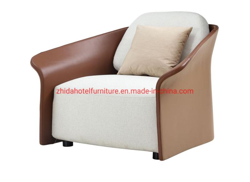 Wing Back Leather Fabric Modern Living Room Furniture Sofa
