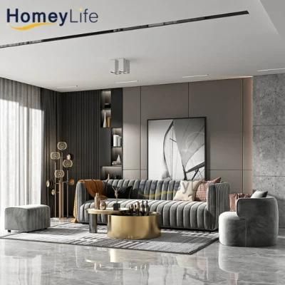 Home Furniture Factory Supplier Hotel Lobby Living Room Luxury Velvet Villa Chesterfield Sofa