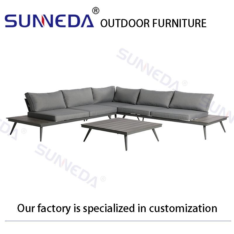 Outdoor Furniture Aluminum Leisure Home Modern Patio Aluminum Sofa Garden