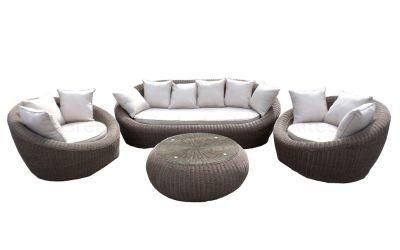 Hot Sale Outdoor Furniture Round Wicker Rattan Egg Sofa Set 4PCS
