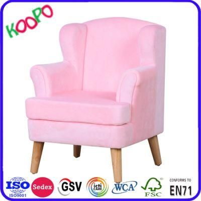 Kids Armchair Cute Children Sofa Chair Wooden Foot Stool Baby Living Room Furniture