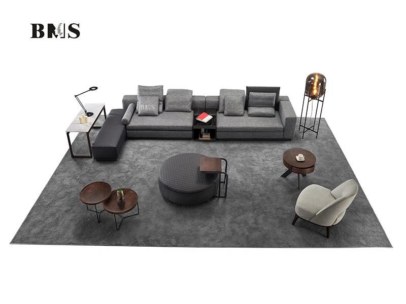 Modern Contemporary Home Furniture Grey L Shaped Large Sectional Sofa