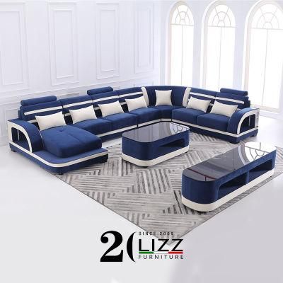 Hot Sale New Modern Home Furniture Leisure Living Room Fabric Sofa with Speakers and USB Chargers