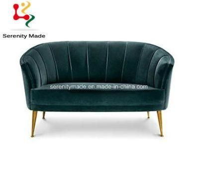 European 2 Seater Loveseat Velvet Living Room Sofa