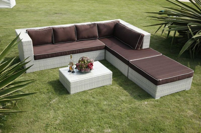 F- Foshan Outdoor Furniture Supplier Rattan Garden Sofa (2908)