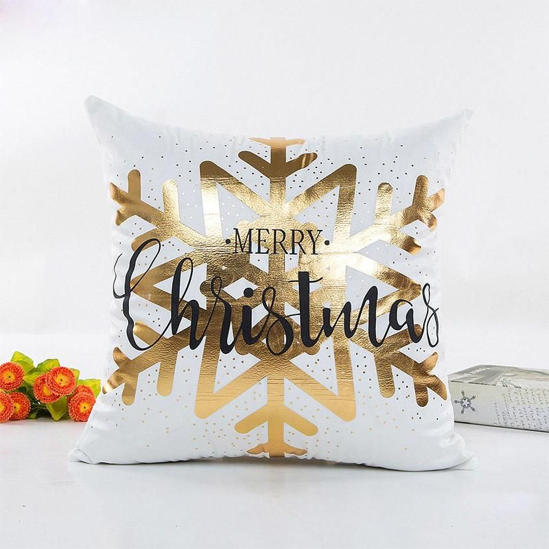 Cushion Covers Sofa Polyester Cotton Pillow Case for Christmas Xmas Decoration