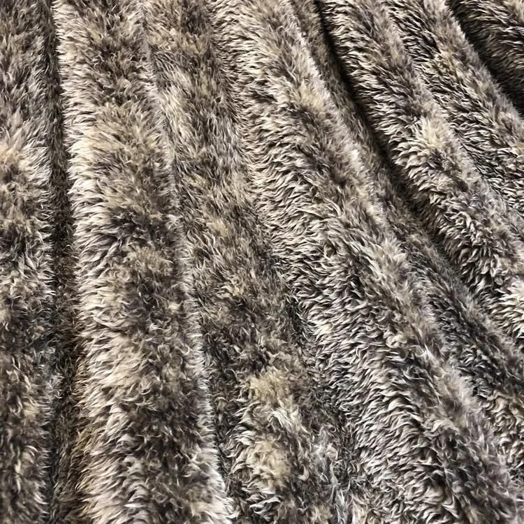 Brown Melange Teddy Bear Fleece Blanket for Sofa