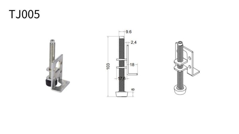 Tj015 Heavy Duty Leveler Legs for Cupboard in Silver