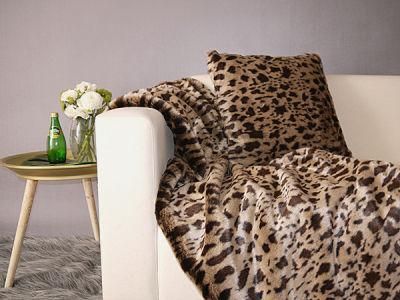 Leopard Jacquard Cushions Faux Fur Pillows Home Sofa Decorative Cushion