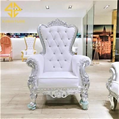 Wholesale Modern Luxury Sliver Kids Royal Throne Chair for Hotel Sofa