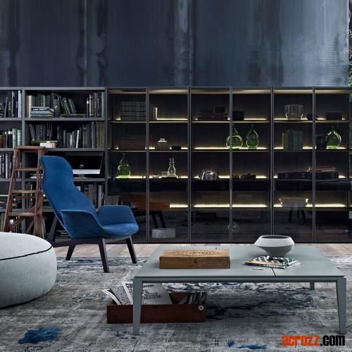 Ventura Lounge Chair Modern Design Fabric Lounge Apartment Sofa Chair Original Design Sofa 2 Seater in Vintage Leather