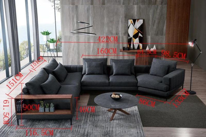 Luxury Home Furniture Set Living Room Sofa Corner Sofa for Villa GS9007