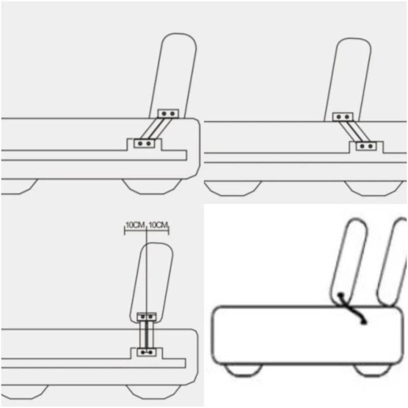 Sofa hinge for seat movement