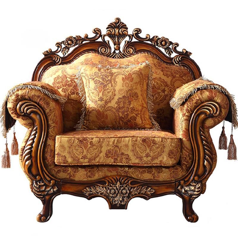 Wood Furniture Factory Wholesale Classic Fabric Sofa in Optional Sofa Color and Seat