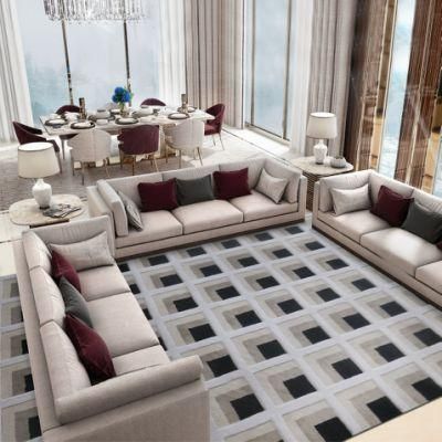 3D Grid Carpets Floor Carpet Wool Rugs Acrylic Rug Sofa