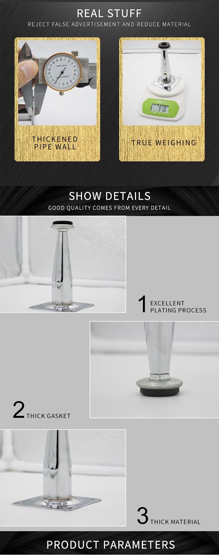 Modern Metal Legs Tapered Shape Chrome Furniture Feet