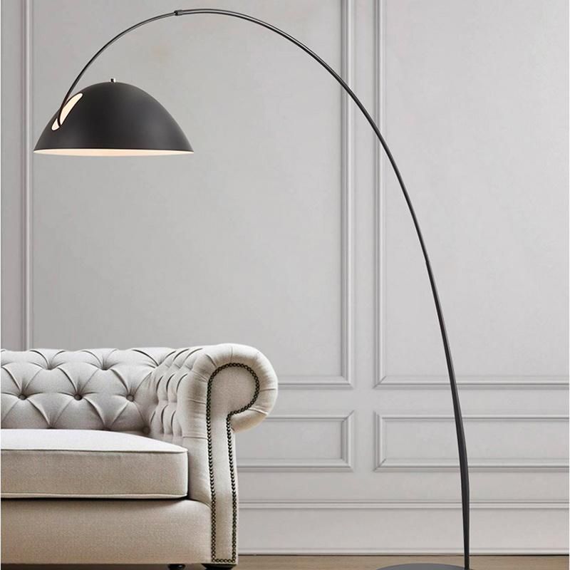 Italian Style Living Room Sofa with Lighting Fishing Floor Lamp