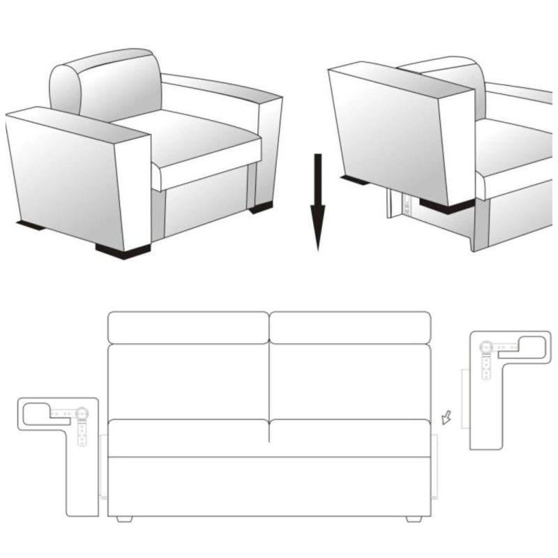 Furniture hardware hinge sofa armrest bracket metal joint