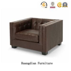 Chinese Custom Hotel Living Room Furniture Leather Armchair Wholesale Sofa (HD1603)