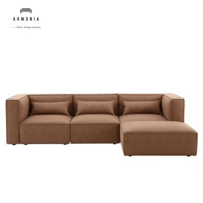 Medium Back Sofa with Armrest Sectional Living Room Use Sofa