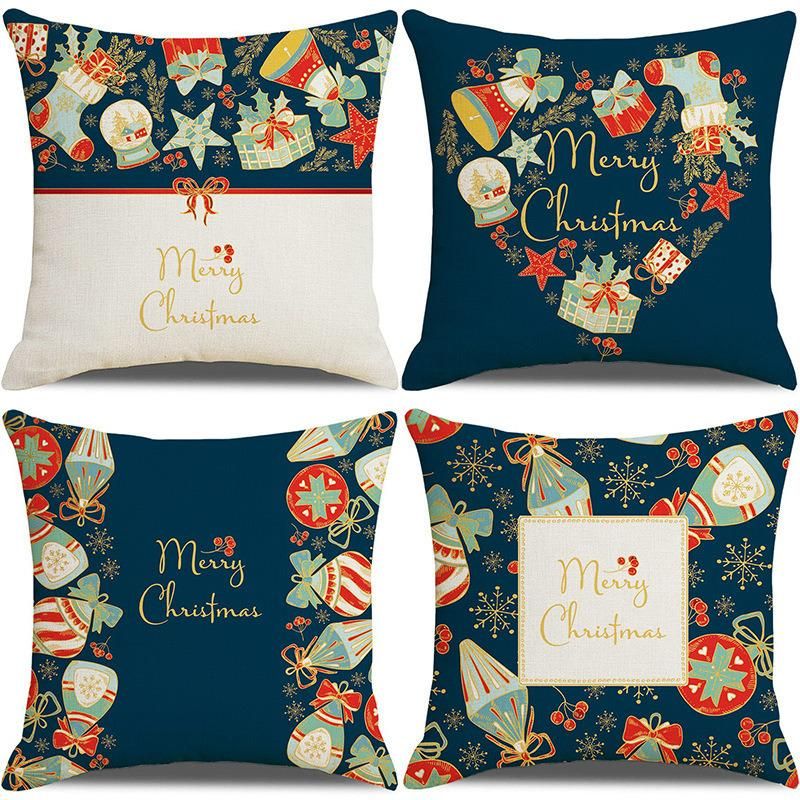 Custom Polyester Square Throw Pillow Case Decorative Pillowcase Luxury Sofa Christmas Velvet