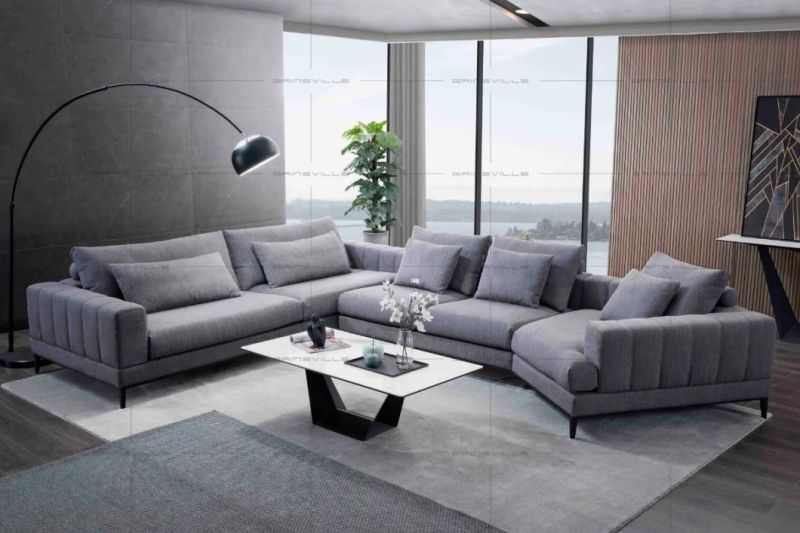 Modern Chinese Genuine Leather Gainsville Furniture Leisure Sectional Sofa