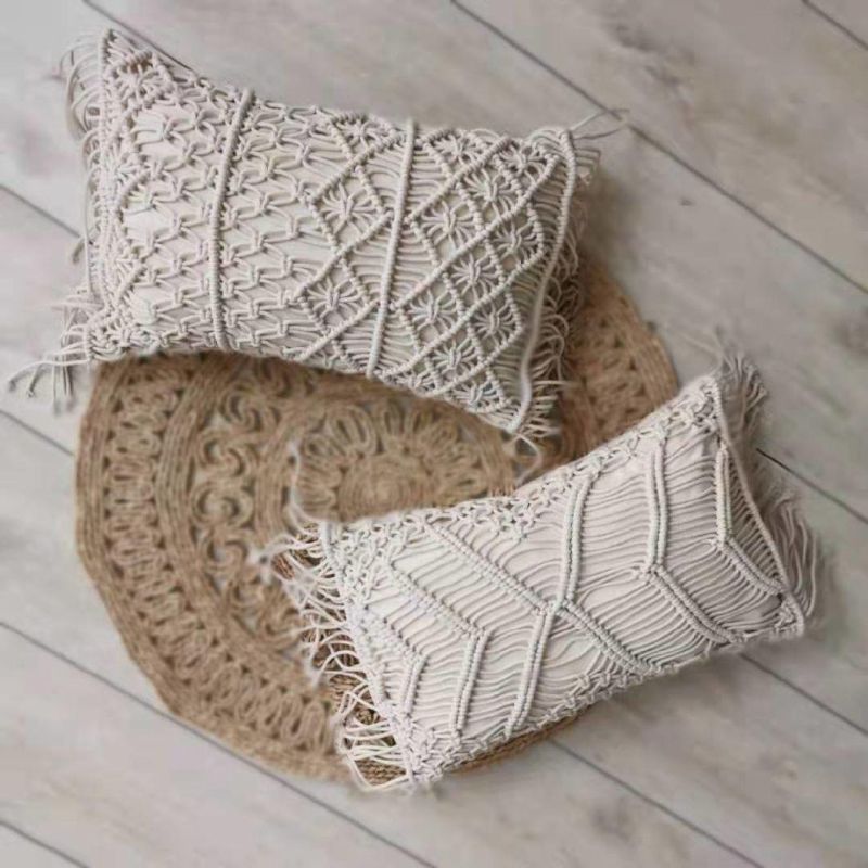 2021 New Macrame Handmade Cotton Thread Pillow Covers Sofa Cushion Cover Decorative Pillow Cases Home Textile